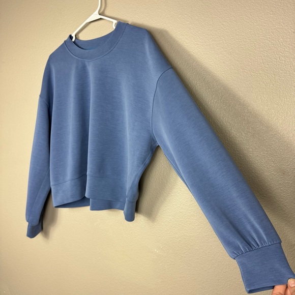 Lululemon Perfectly Oversized Crop Crew modal Crewneck Softstreme Soft Denim B - Picture 3 of 15